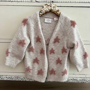 Zara oversized star cardigan 18-24m
